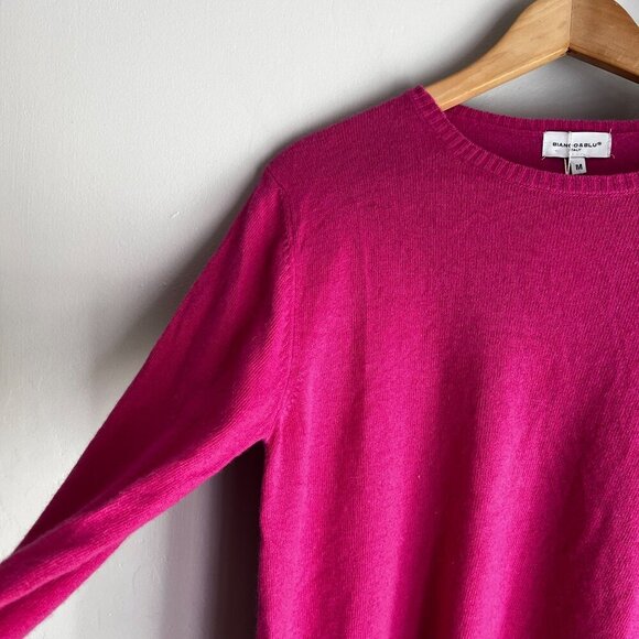 Bianco & Blu Italy Women's Merino Wool Cashmere Blend Sweater MEDIUM in Geraneo - Picture 2 of 8